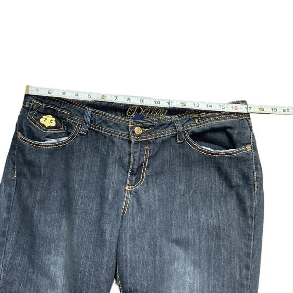 Dereon Dark Wash Contrast Stitching Decorative Pockets Relaxed Fit Jeans 13/14 - Picture 6 of 15